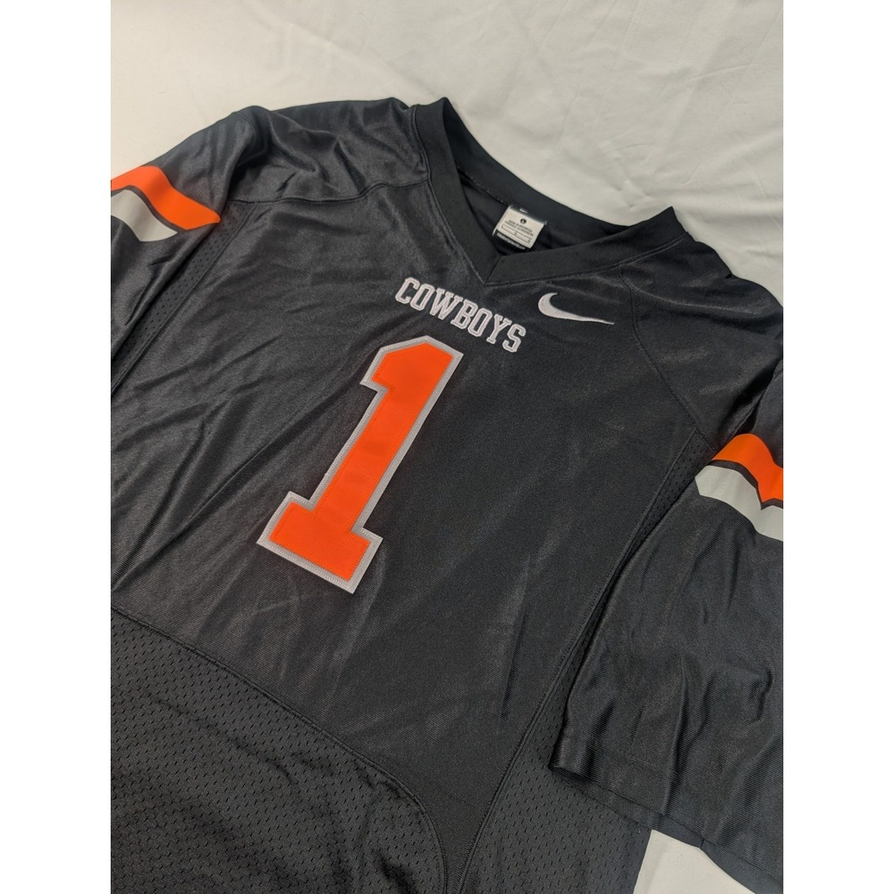 Nike Football Jersey Large Tall #1 Black Oklahoma State University Cowboys OSU